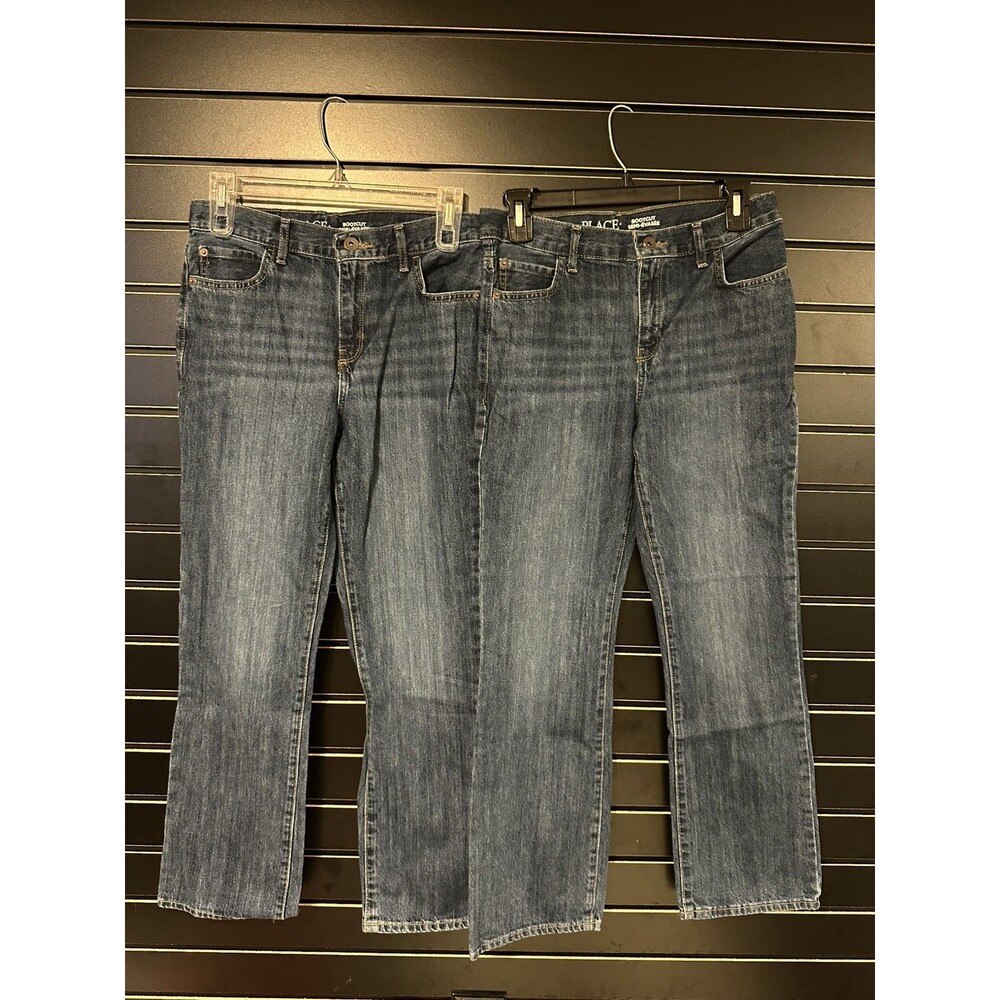 Set of 2 - Children’s Place Boys Bootcut Jeans Size 14 Adjustable Waist